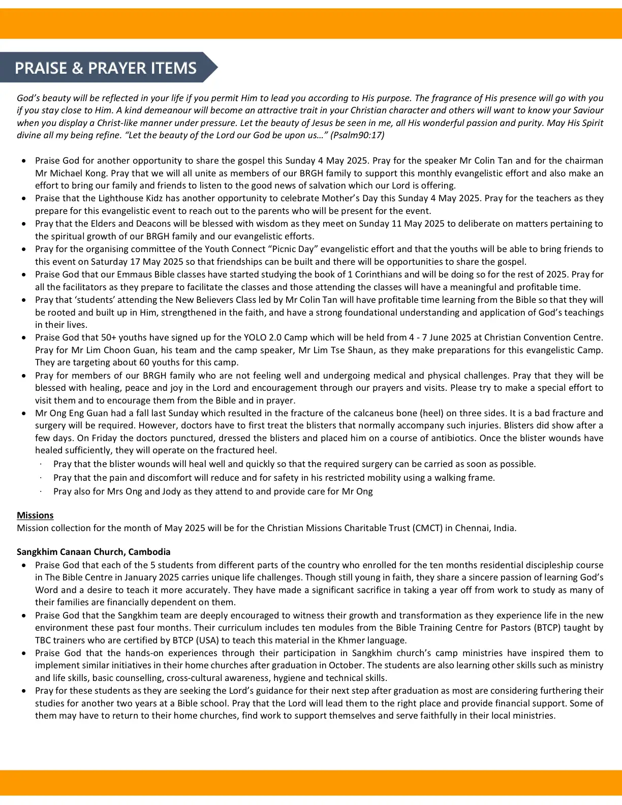Page 2 of the bulletin