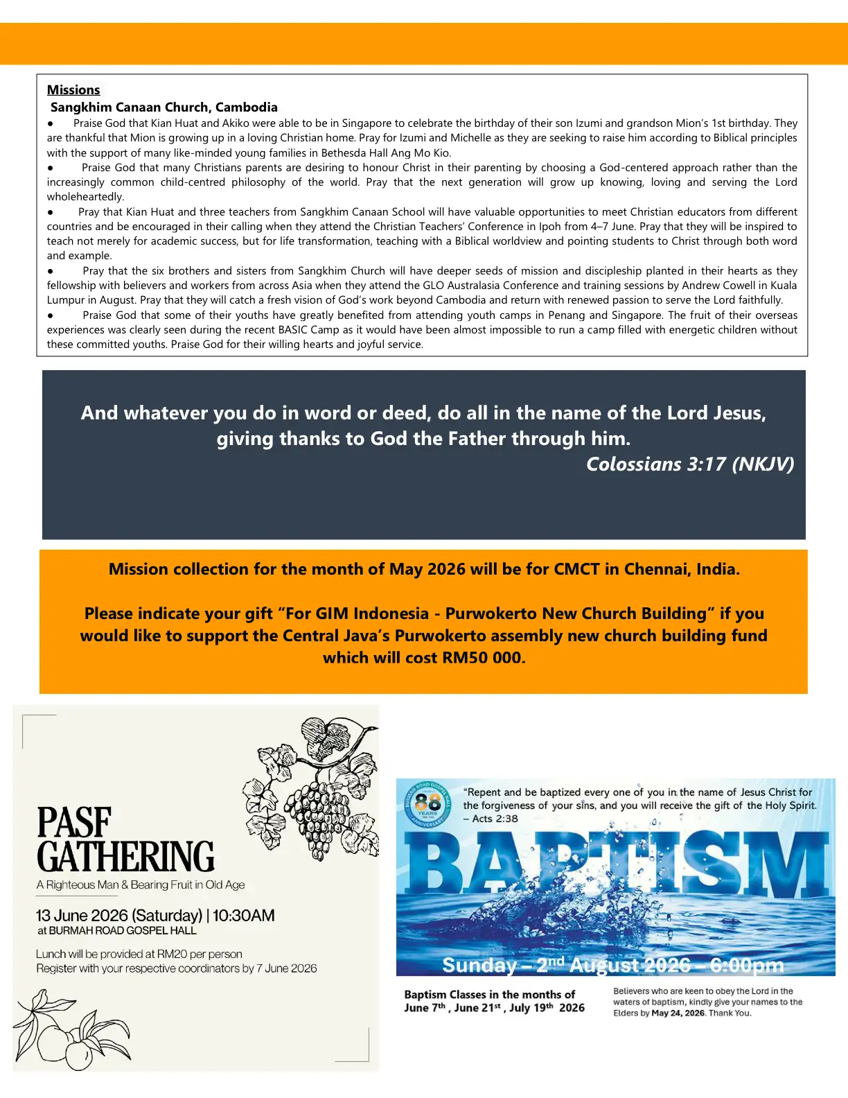 Page 3 of the bulletin
